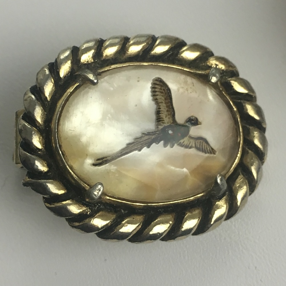 Pheasant Gold Cufflinks & Tie Clip! - Picture 3 of 7